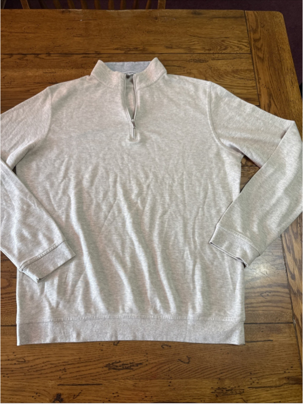 Peter Millar Crown Comfort 1/4 Zip Pullover Mens Med. Tan Sweatshirt N9